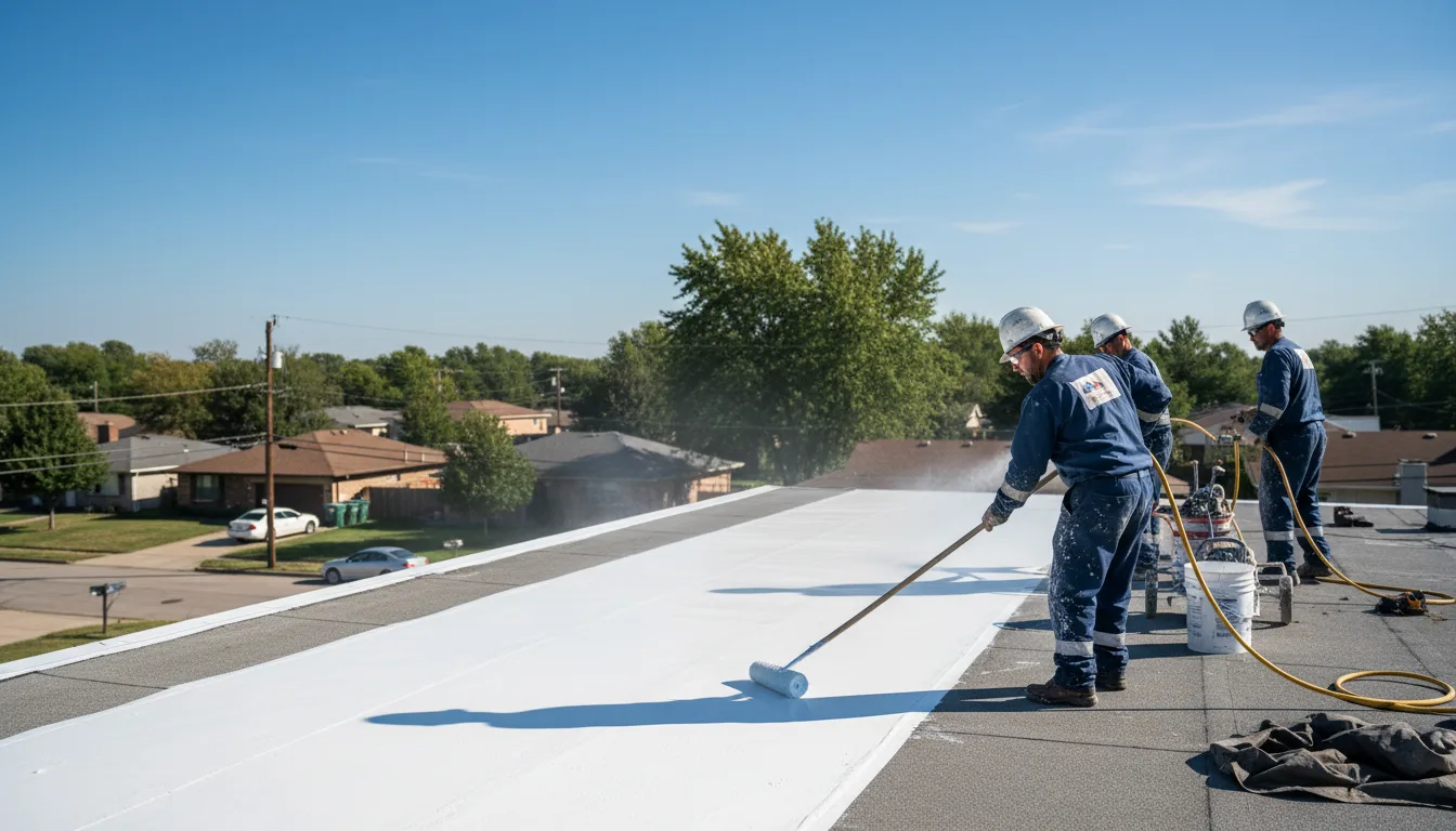 Commercial roof coating in Wainwright, OK near me